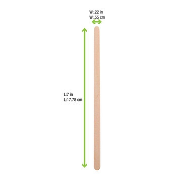 Wooden Coffee Stirrers - L:7.1in W:0.24in H:0.04in - 10000 pcs Wooden Coffee Stirrers - L:7.1in W:0.24in H:0.04in - 10000 pcs