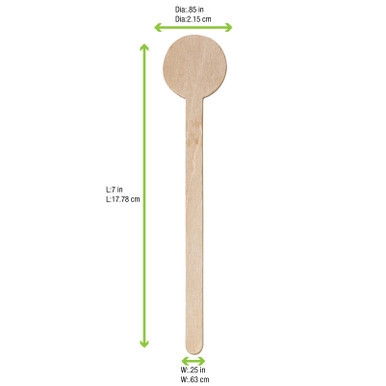 Wooden Stirrers - D:0.9in L:7.1in - 5000 pcs Wooden Stirrers - D:0.9in L:7.1in - 5000 pcs