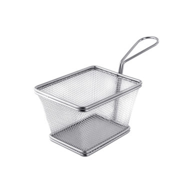Mini Reusable Stainless Steel Fryer Basket - 24oz L:5in W:4in H:3.3in - 6 pcs Mini Reusable Stainless Steel Fryer Basket - 24oz L:5in W:4in H:3.3in - 6 pcs
