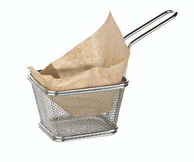 Mini Reusable Stainless Steel Fryer Basket - 24oz L:5in W:4in H:3.3in - 6 pcs Mini Reusable Stainless Steel Fryer Basket - 24oz L:5in W:4in H:3.3in - 6 pcs