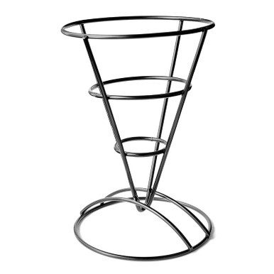 Black Reusable Metal Cone Holder L4.7in W4.7in H6.9in 6 pcs