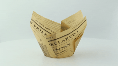 Tulip Newspaper Print Baking Case - 8oz D:6.88 x 6.88 x 2.16in - 1200 pcs Tulip Newspaper Print Baking Case - 8oz D:6.88 x 6.88 x 2.16in - 1200 pcs
