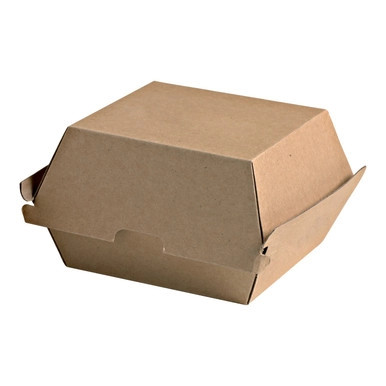 Kraft Corrugated Hamburger Clamshell Take Out Box - 18oz L:5.7in W:5.3in H:3.2in - 500 pcs Kraft Corrugated Hamburger Clamshell Take Out Box - 18oz L:5.7in W:5.3in H:3.2in - 500 pcs