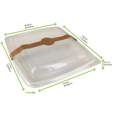 Square White Sugarcane Plate - 34oz L:9.25in W:9.25in H:1.1in - 200 pcs Square White Sugarcane Plate - 34oz L:9.25in W:9.25in H:1.1in - 200 pcs