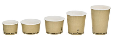 Compostable Soup Cup - 32oz D:4.5in H:5.6in - 500 pcs Compostable Soup Cup - 32oz D:4.5in H:5.6in - 500 pcs