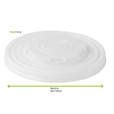 CPLA Lid for 12/16/24/32oz Greenzy Cups - D:4.5in - 1000 pcs CPLA Lid for 12/16/24/32oz Greenzy Cups - D:4.5in - 1000 pcs