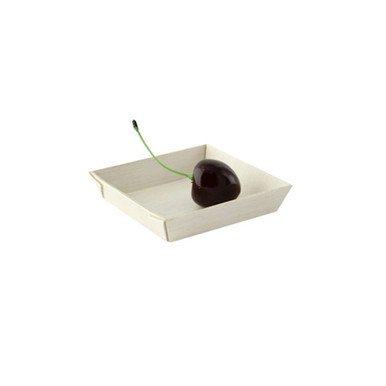 Mini Square Samurai Wooden Tray - 2oz L:2.8in W:2.8in H:0.6in - 200 pcs Mini Square Samurai Wooden Tray - 2oz L:2.8in W:2.8in H:0.6in - 200 pcs