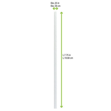 White Striped Paper Straws Unwrapped - D:0.2in L:8.3in - 3000 pcs White Striped Paper Straws Unwrapped - D:0.2in L:8.3in - 3000 pcs