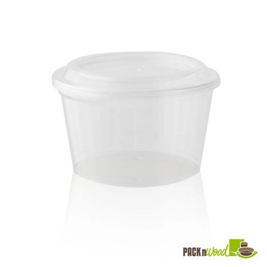 Clear Plastic Crystal Dish With Lid 12oz - LID COMBO