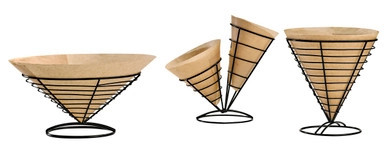 Black Reusable Steel Basket - D:9.1in H:5.3in - 6 pcs Black Reusable Steel Basket - D:9.1in H:5.3in - 6 pcs