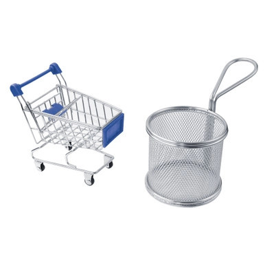 Small Round Reusable Stainless Steel Fryer Basket - 9oz D:3.2in H:3.3in - 6 pcs Small Round Reusable Stainless Steel Fryer Basket - 9oz D:3.2in H:3.3in - 6 pcs