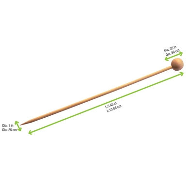 Natural Bamboo Ball Skewer - L:5.5in - 2000 pcs