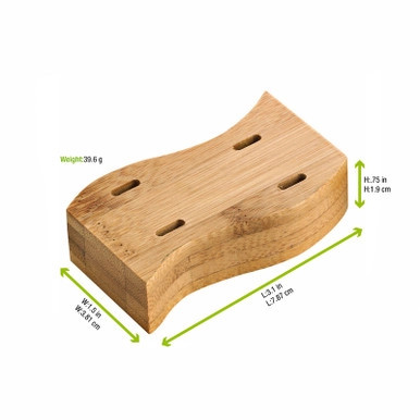 HAYA 4 Holes Thick Bamboo Paddle Picks Holder + 20 Bamboo Paddle Picks - L:4.1in W:1.5in H:0.75in - 504 pcs