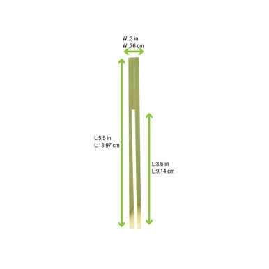 DUAL PRONG Bamboo Double Pick Skewer - L:5.5in W:0.3in L:0.1in - 2000 pcs