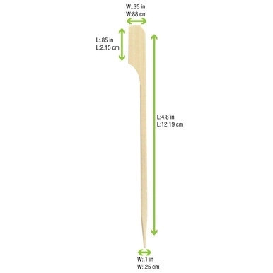 TEPPO GUSHI Bamboo Paddle Picks - L:4.7in - 2000 pcs