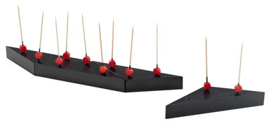 ATAMI Bamboo Pick Black End with Red Bead - L:3.5in - 2000 pcs ATAMI Bamboo Pick Black End with Red Bead - L:3.5in - 2000 pcs