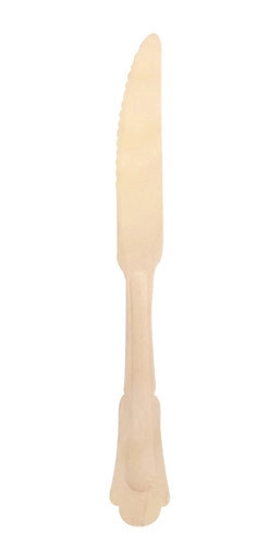 Unwrapped Elegant Wooden Knife - L:8in - 500 pcs Unwrapped Elegant Wooden Knife - L:8in - 500 pcs