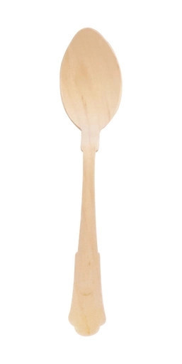 Unwrapped Elegant Wooden Spoon - L:7.5in - 500 pcs Unwrapped Elegant Wooden Spoon - L:7.5in - 500 pcs