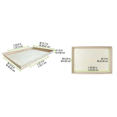 NOAH54 Heavy Duty Wooden Tray - Top:L:22.7in W:15.7in Bottom:L:21.9in W:14.4in H:2.75in - 10 pcs NOAH54 Heavy Duty Wooden Tray - Top:L:22.7in W:15.7in Bottom:L:21.9in W:14.4in H:2.75in - 10 pcs