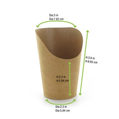 Kraft Wrap Cup - 6oz D:3in H:3.9in - 1000 pcs Kraft Wrap Cup - 6oz D:3in H:3.9in - 1000 pcs