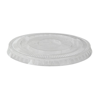 Clear PET Flat Lid for 210POC270N - D:3.74in H:0.39in - 1000 pcs