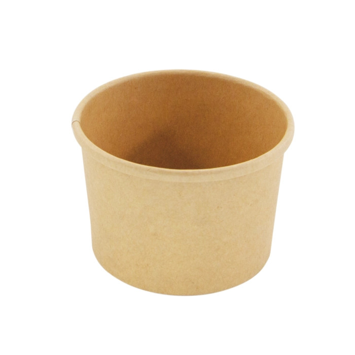 Brown Kraft Soup Cup (Lid optional) - 8oz D:3.5in H:2.3in - 500 pcs