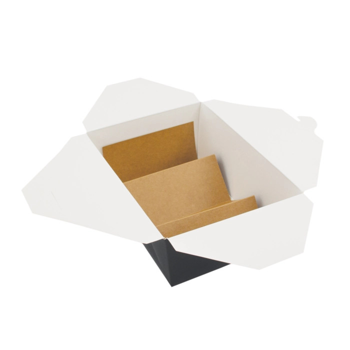 Black Meal Box - 100oz Base:L:7.7in W:5.5in H:3.5in Top:L:8.5in W:6.3in H:3.5in - 160 pcs