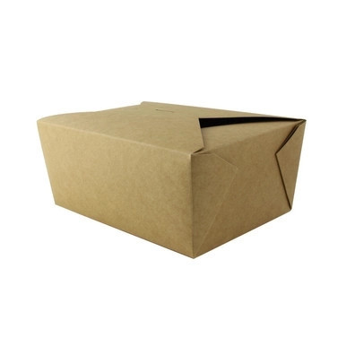 Kraft Meal Box - 100oz Base:L:7.7in W:5.5in H:3.5in Top:L:8.5in W:6.3in H:3.5in - 160 pcs