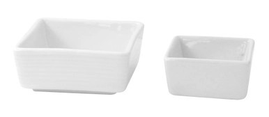 Mini Reusable White Square Porcelain Sauce Dish - 2oz L:2.8in W:2.8in H:1.2in - 24 pcs