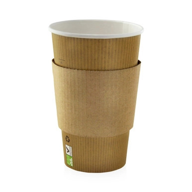 Compostable Paper Cup Single Wall - 20oz D:3.5in H:6.3in - 500 pcs