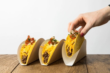 Kraft Taco Tray - L:5.9in W:2.8in H:0.8in - 1000 pcs