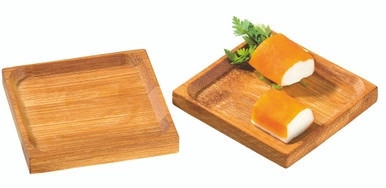 PODA Bamboo Mini Square Dish - L:2.4inin W:2.4inin H:0.4in - 144 pcs PODA Bamboo Mini Square Dish - L:2.4inin W:2.4inin H:0.4in - 144 pcs