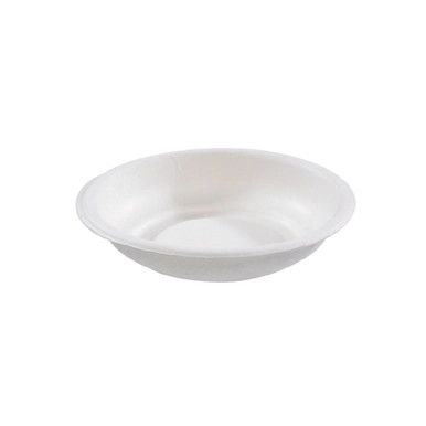 Round White Sugarcane Plate - 1.75oz D:2.9in H:0.6in - 3000 pcs Round White Sugarcane Plate - 1.75oz D:2.9in H:0.6in - 3000 pcs