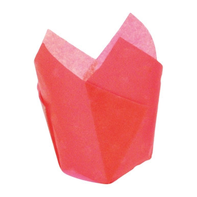 Tulip Red Silicone Baking Cup - 4oz D:2in - 1000 pcs Tulip Red Silicone Baking Cup - 4oz D:2in - 1000 pcs