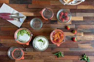 Reusable Stainless Steel Cutlery Set with Wooden Look Handle Wrapped in PP Bag - L:7.75in W:2.75in - 50 pcs