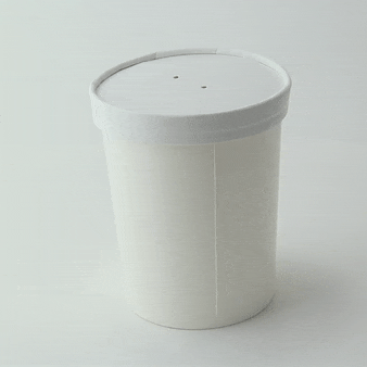 White Soup Cup (Lid optional) - 16oz D:3.8in H:3.85in - 500 pcs