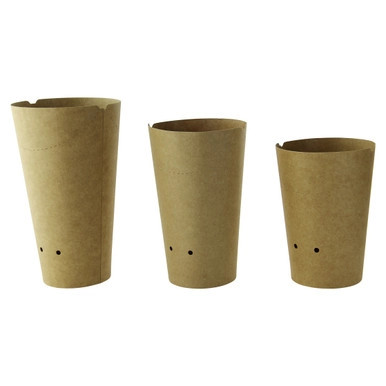 HAPPY FRIES Closable Perforated Kraft Snack Cup - 16oz D:2.36in H:6.3in - 1000 pcs