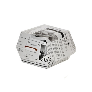 Newspaper Print Mini Slider Box - 2oz L:2.8in W:2.8in H:2in - 500 pcs Newspaper Print Mini Slider Box - 2oz L:2.8in W:2.8in H:2in - 500 pcs