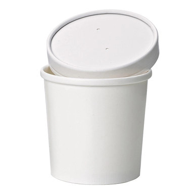White Soup Cup (Lid optional) - 12oz D:3.55in H:3.3in - 500 pcs