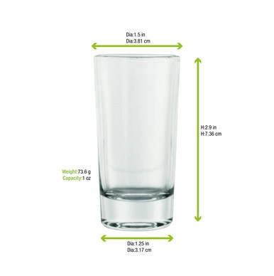 CYLO 1 Shooter Glass - 2oz D:1.4in H:3in - 48 pcs