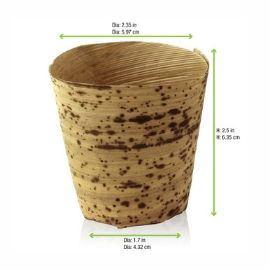 Bamboo Leaf Cup - 4oz D:2.2in H:2.5in - 200 pcs