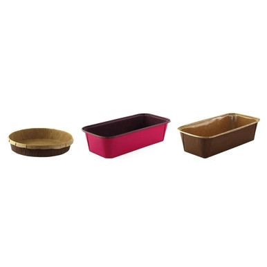 Free Standing Rectangular Pink Paper Baking Mold - 25oz L:6.3in W:2.5in H:2in - 200 pcs Free Standing Rectangular Pink Paper Baking Mold - 25oz L:6.3in W:2.5in H:2in - 200 pcs
