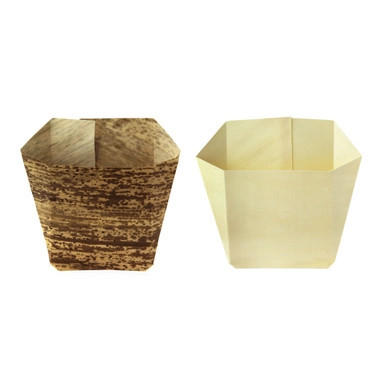 Bamboo Leaf Scoop/Tray - 7oz H:Back:5.2in H:Front:3.7in W:3.5in - 100 pcs