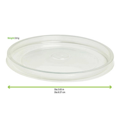 Clear PP Lid for 210SOUP12 & 210SOUP8 & 210SOUPK13K & 210SOUPK8K - D:3.55in - 500 pcs