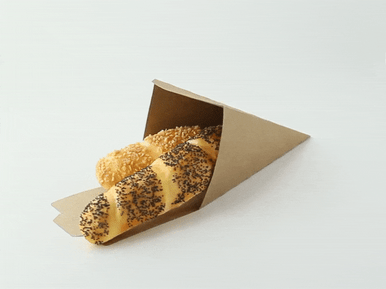 Closeable Kraft Snack Cone - 18oz L:3.5in W:3.5in L:7.5 in - 400 pcs