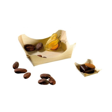 PIN UP Wooden Square Plate - 4oz - L:3.7in W:3.7in H:1.5in - 1000 pcs