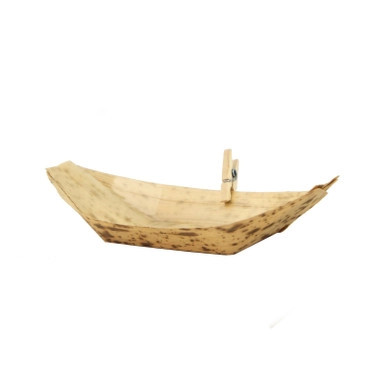 Bamboo Leaf Boat - 1.5oz L:3.7in W:2.1in H:0.6in - 2000 pcs Bamboo Leaf Boat - 1.5oz L:3.7in W:2.1in H:0.6in - 2000 pcs