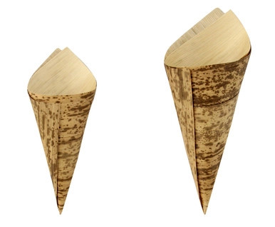 Bamboo Leaf Cone 2 Layers - 1.5oz D:1.9in H:5.1in 3.5in - 1000 pcs Bamboo Leaf Cone 2 Layers - 1.5oz D:1.9in H:5.1in 3.5in - 1000 pcs