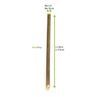 Unwrapped Durable & Reusable Bamboo Straw - 1oz D:0.16in 7.75in - 200 pcs