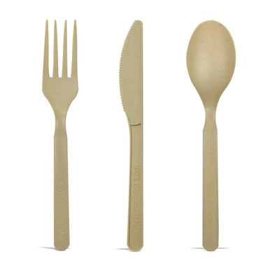 Unwrapped Compostable & Heat Proof Corn - Bamboo Fiber Knife - L:6in - 1000 pcs